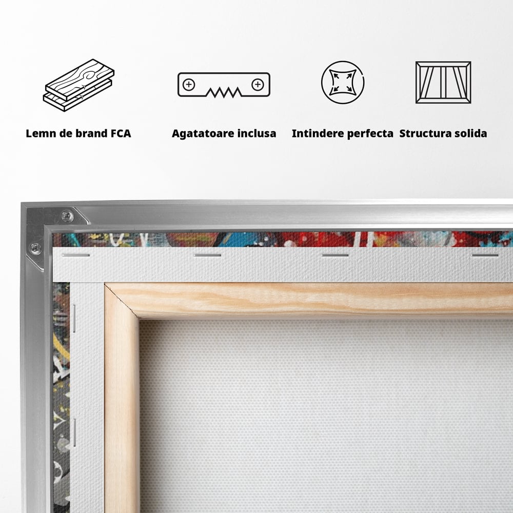 Tablou Canvas Premium, LuxCanva® A1195, Stay Scrooge McDuck, Birou, Motivational, Cash, Desene Animate, Living, Culori Vibrante