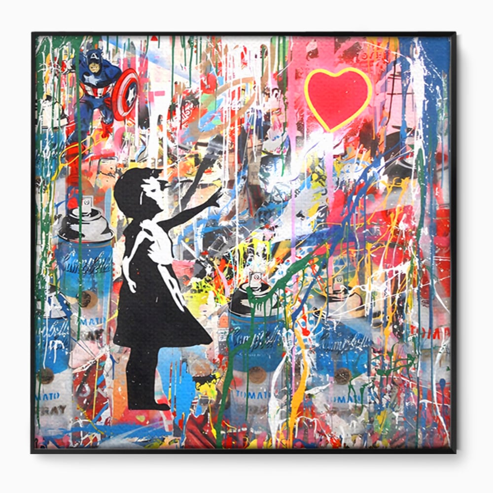 Tablou Canvas Premium LuxCanva® A1201, Happy Child , Decorativ, Dormitor, Multicolor, Inima, Camera Copil, Culori Vibrante