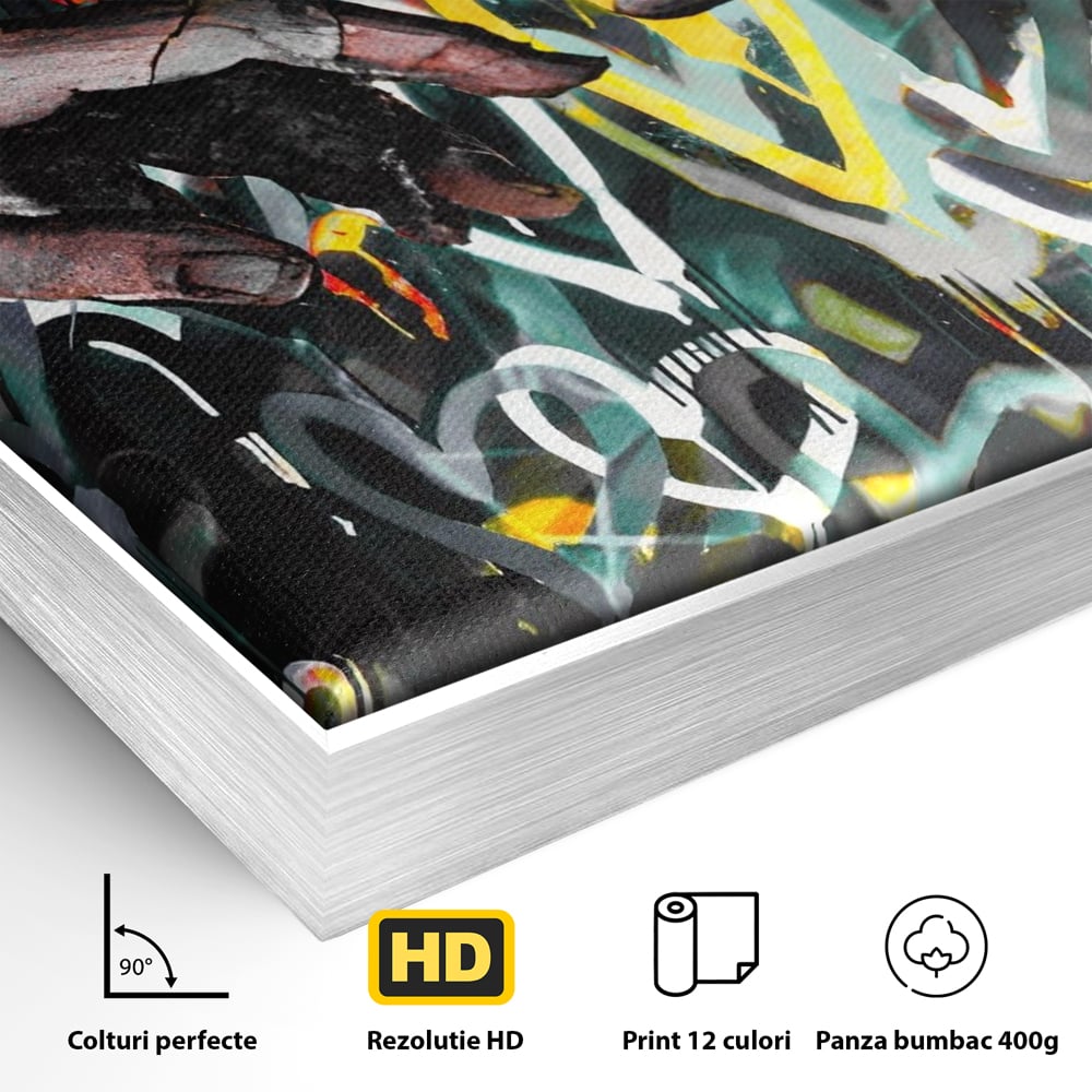 Leinwandbilder Premium LuxCanva® A1203, 2Hands Love , Dekorativ, Schlafzimmer, Liebe, Paar, Wohnen, Bunte Herzen, Lebendige Farben