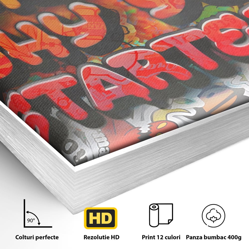 Tablou Canvas Premium LuxCanva® A1207, Remeber Why You Started? , Decorativ, Birou, Motivational, Graffiti, Colorat, Living, Culori Vibrante