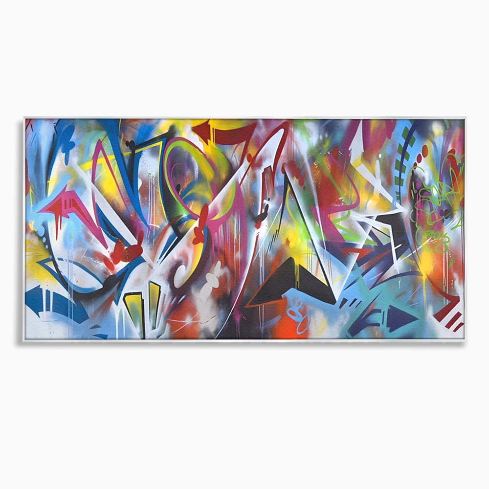 Tablou Canvas Premium LuxCanva® A1210, Graffiti Blue , Decorativ, Living, Arta Stradala, Colorat, Hol, Culori Vibrante
