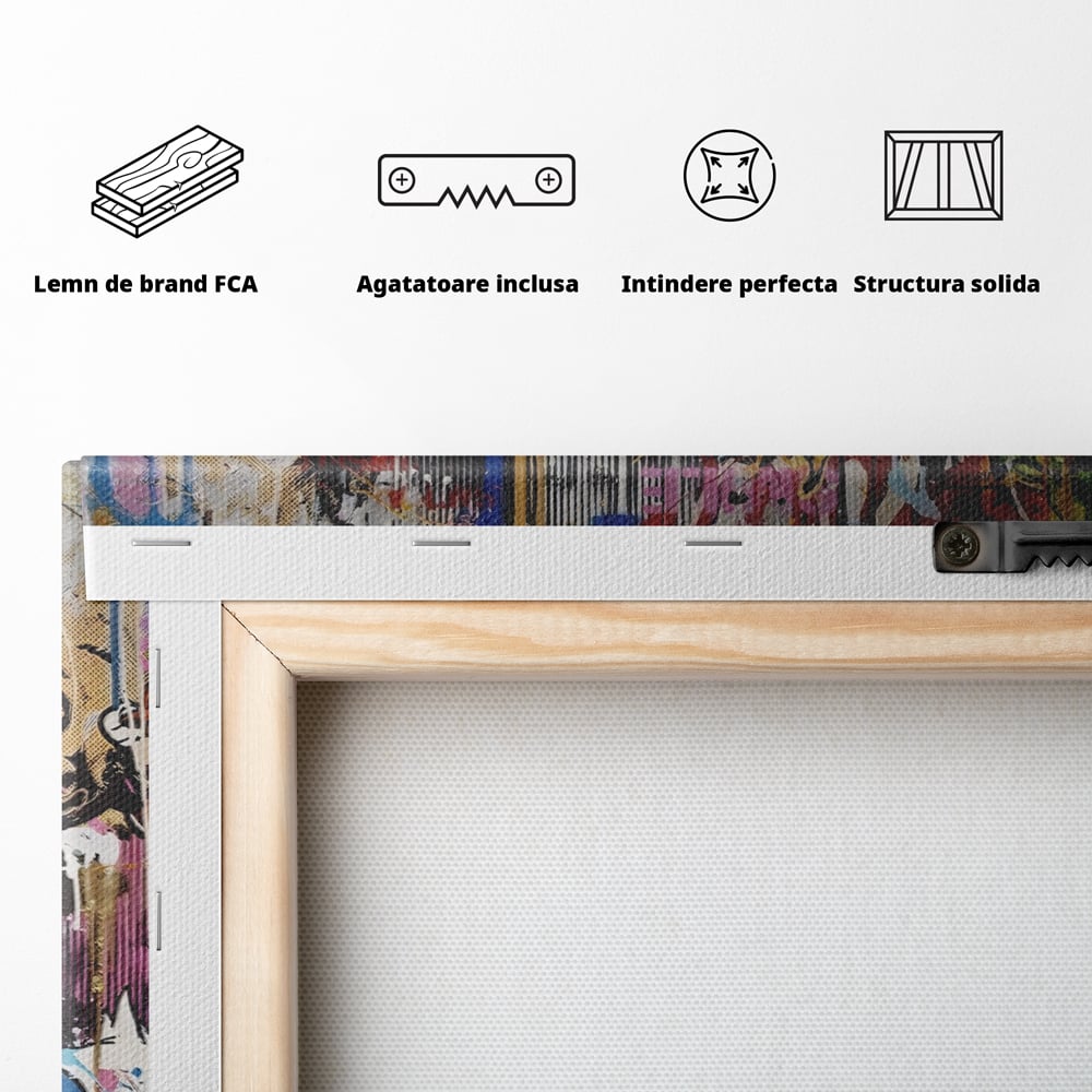 Tablou Canvas Premium LuxCanva® A1214, Smile! , Decorativ, Camera Copil, Desene Animate, Mickey Mouse, Dormitor, Culori Vibrante