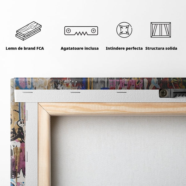 Tablou Canvas Premium LuxCanva® A1214, Smile! , Decorativ, Camera Copil, Desene Animate, Mickey Mouse, Dormitor, Culori Vibrante