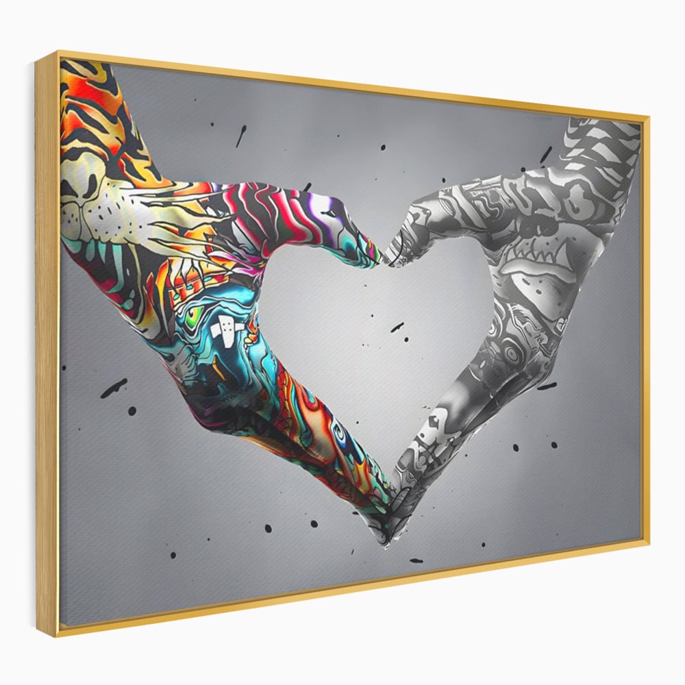 Leinwandbilder Premium LuxCanva® A1215, Herz Hände , Dekorativ, Herz, Wohnen, Liebe, Schlafzimmer, Lebendige Farben