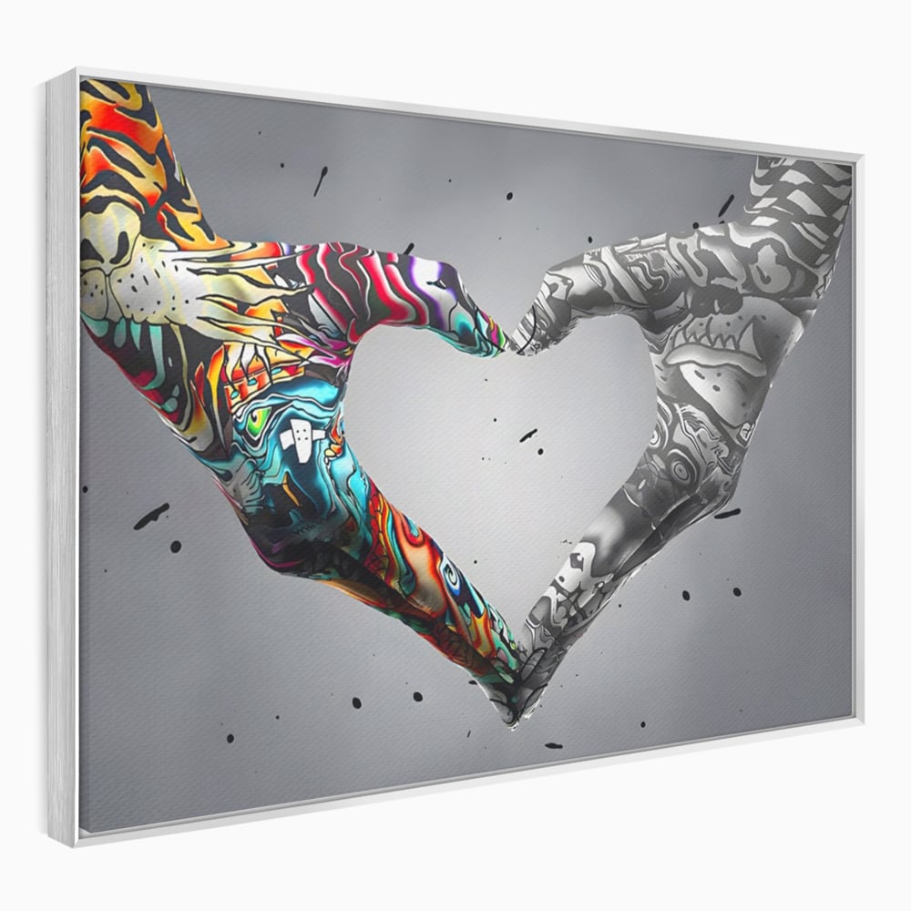 Leinwandbilder Premium LuxCanva® A1215, Herz Hände , Dekorativ, Herz, Wohnen, Liebe, Schlafzimmer, Lebendige Farben