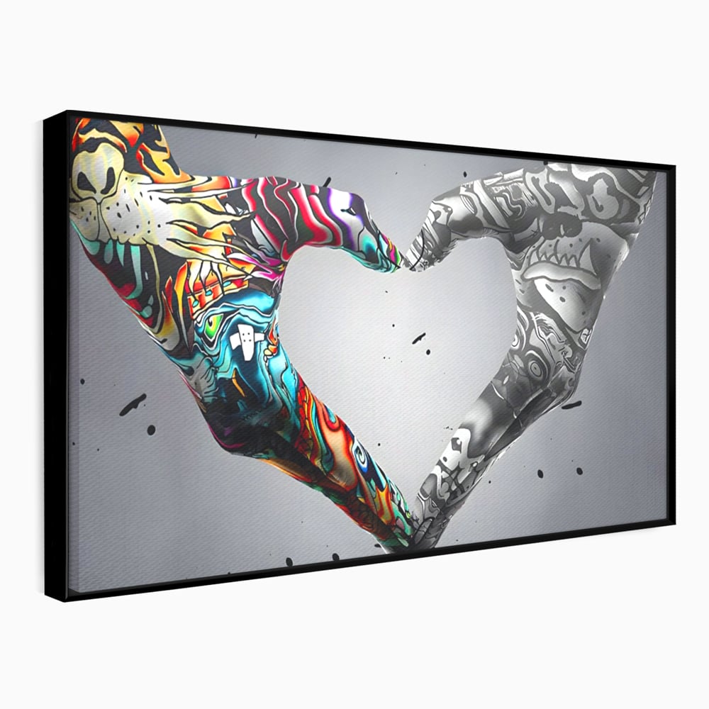 Leinwandbilder Premium LuxCanva® A1215, Herz Hände , Dekorativ, Herz, Wohnen, Liebe, Schlafzimmer, Lebendige Farben