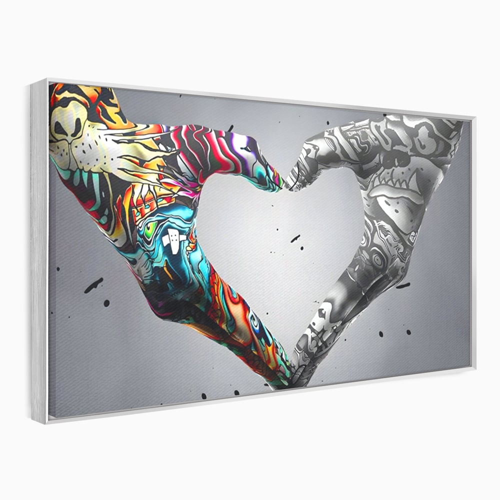 Leinwandbilder Premium LuxCanva® A1215, Herz Hände , Dekorativ, Herz, Wohnen, Liebe, Schlafzimmer, Lebendige Farben