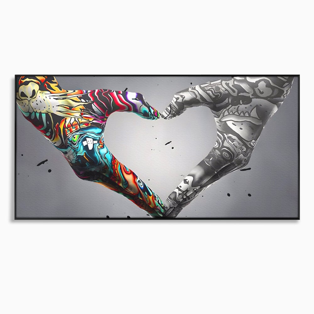 Leinwandbilder Premium LuxCanva® A1215, Herz Hände , Dekorativ, Herz, Wohnen, Liebe, Schlafzimmer, Lebendige Farben
