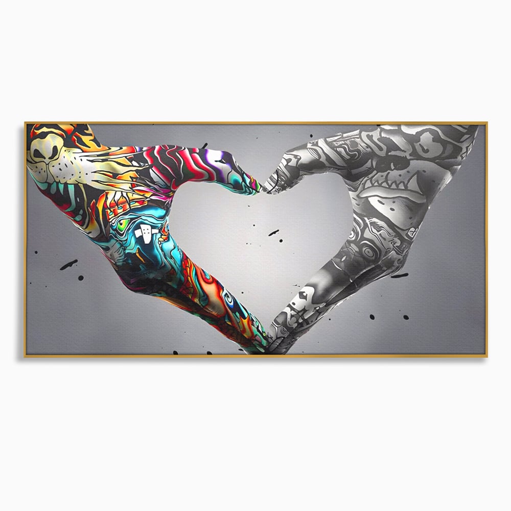 Leinwandbilder Premium LuxCanva® A1215, Herz Hände , Dekorativ, Herz, Wohnen, Liebe, Schlafzimmer, Lebendige Farben