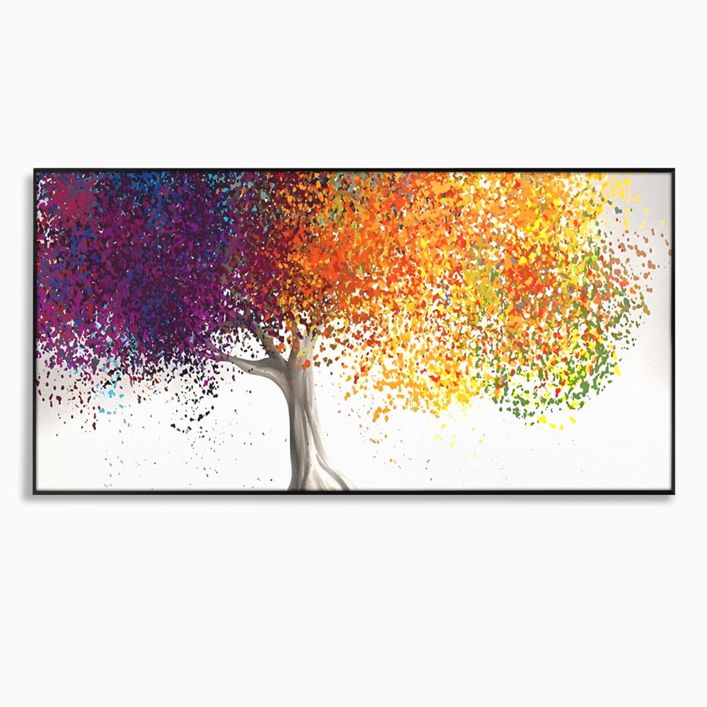 Tablou Canvas Premium LuxCanva® A1217, Copac Colorat , Decorativ, Dressing, Pom, Multicolor, Arbore, Living, Culori Vibrante