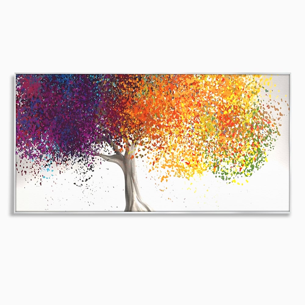 Tablou Canvas Premium LuxCanva® A1217, Copac Colorat , Decorativ, Dressing, Pom, Multicolor, Arbore, Living, Culori Vibrante