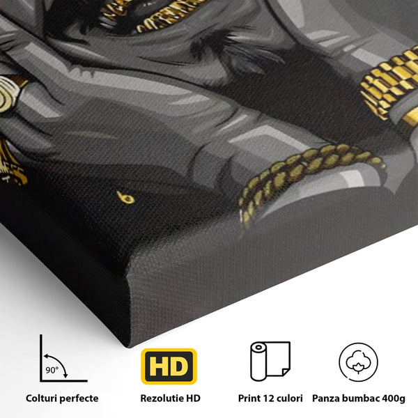 Tablou Canvas Premium LuxCanva® A1221, Post Malone , Decorativ, Living, Austin Richard Post, Rapper, Cantaret, Studio, Culori Vibrante