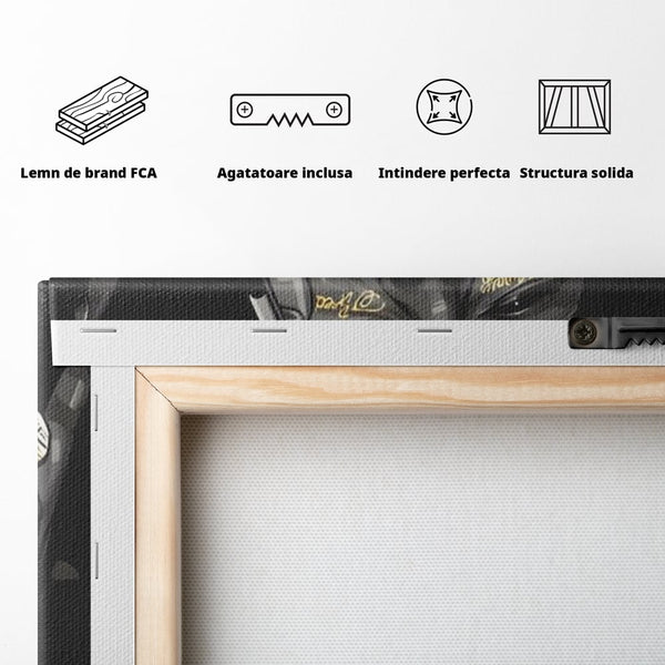 Tablou Canvas Premium LuxCanva® A1221, Post Malone , Decorativ, Living, Austin Richard Post, Rapper, Cantaret, Studio, Culori Vibrante