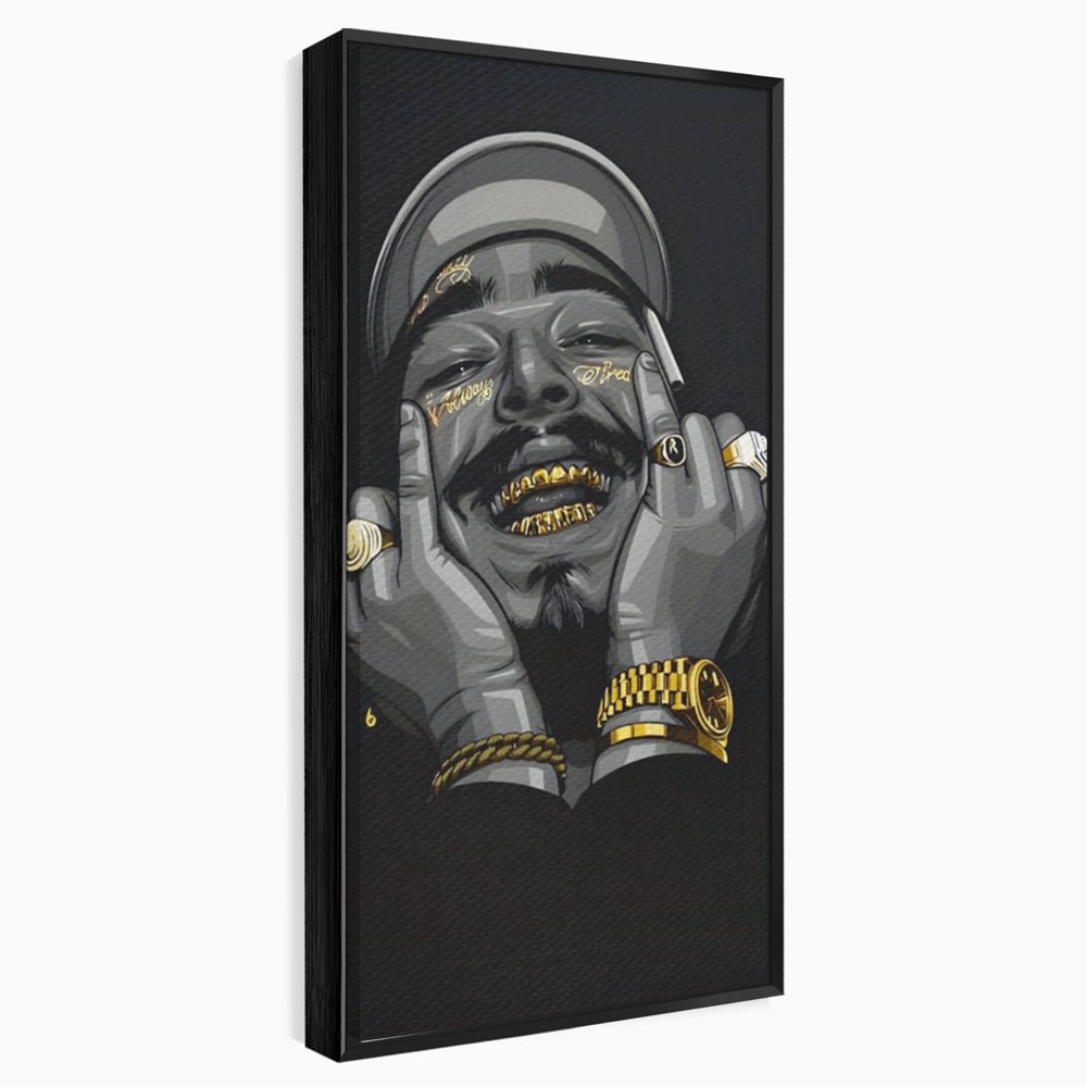 Tablou Canvas Premium LuxCanva® A1221, Post Malone , Decorativ, Living, Austin Richard Post, Rapper, Cantaret, Studio, Culori Vibrante