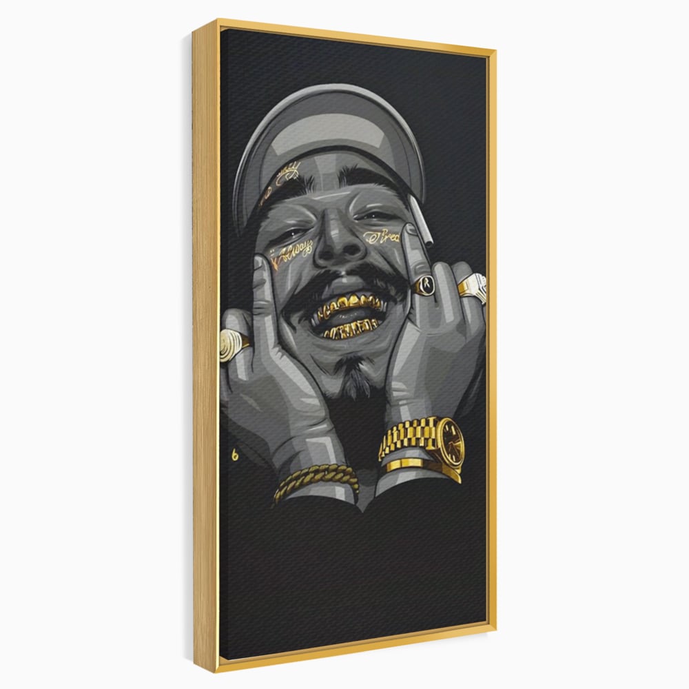 Tablou Canvas Premium LuxCanva® A1221, Post Malone , Decorativ, Living, Austin Richard Post, Rapper, Cantaret, Studio, Culori Vibrante