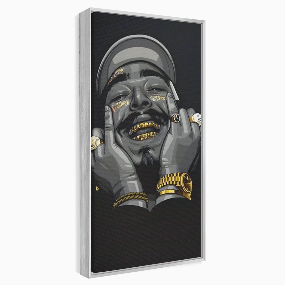 Tablou Canvas Premium LuxCanva® A1221, Post Malone , Decorativ, Living, Austin Richard Post, Rapper, Cantaret, Studio, Culori Vibrante