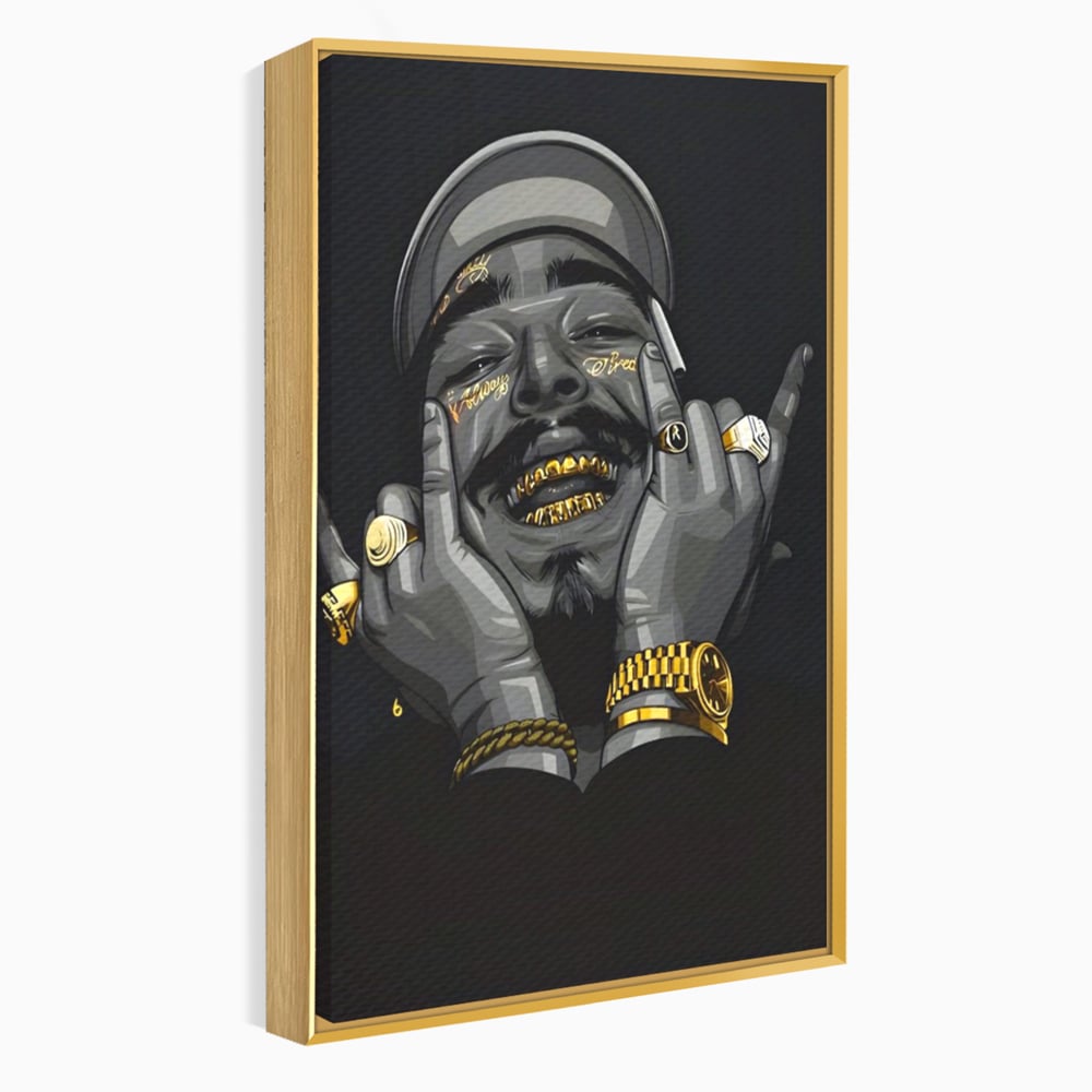 Tablou Canvas Premium LuxCanva® A1221, Post Malone , Decorativ, Living, Austin Richard Post, Rapper, Cantaret, Studio, Culori Vibrante