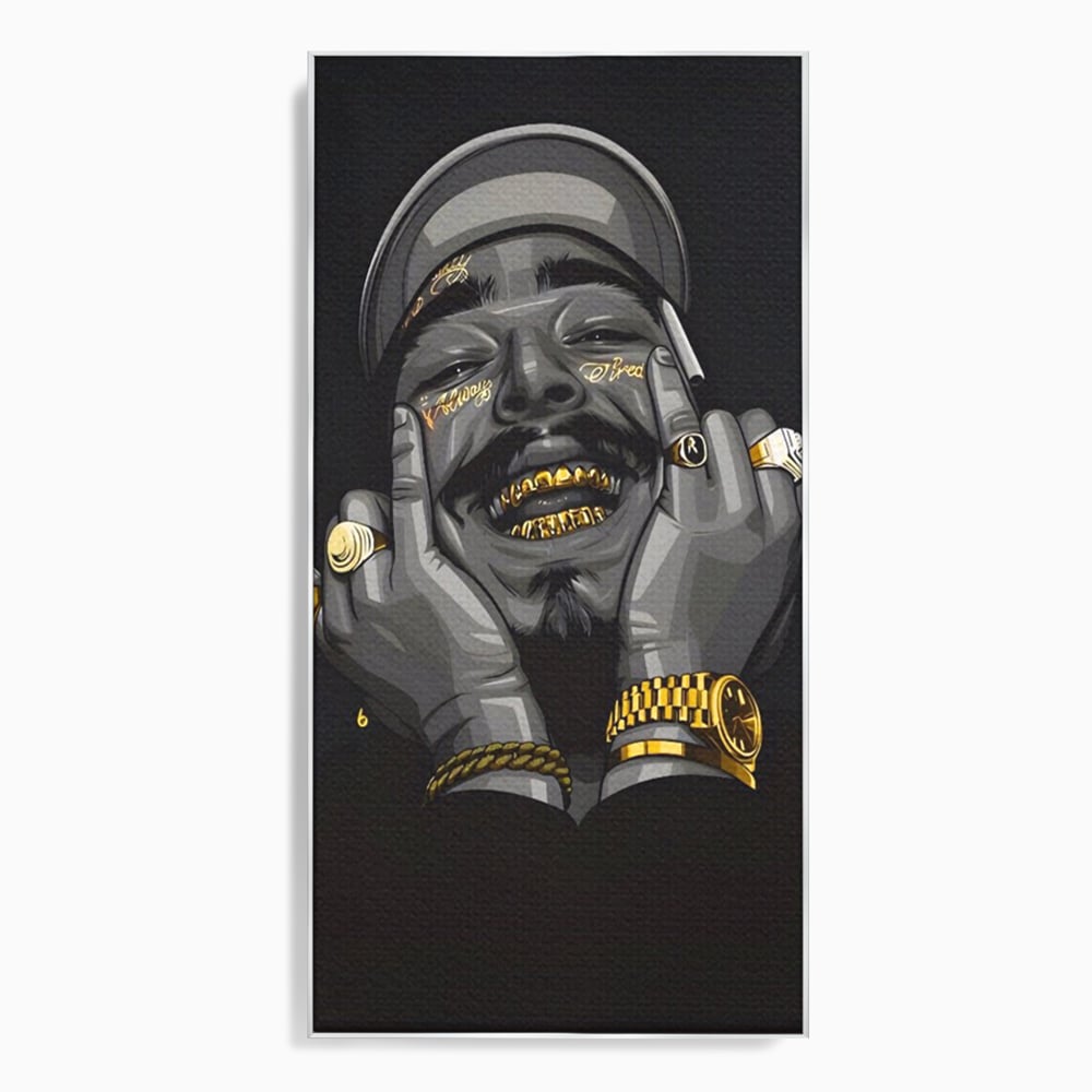 Tablou Canvas Premium LuxCanva® A1221, Post Malone , Decorativ, Living, Austin Richard Post, Rapper, Cantaret, Studio, Culori Vibrante
