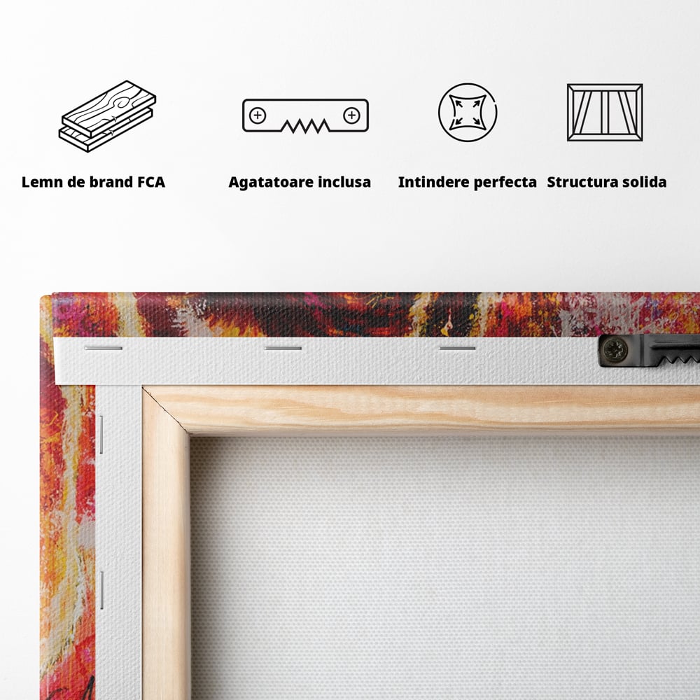 Tablou Canvas Premium LuxCanva® A1222, Mr. Gorilla , Decorativ, Gorila, Graffiti, Trabuc, Living, Culori Vibrante
