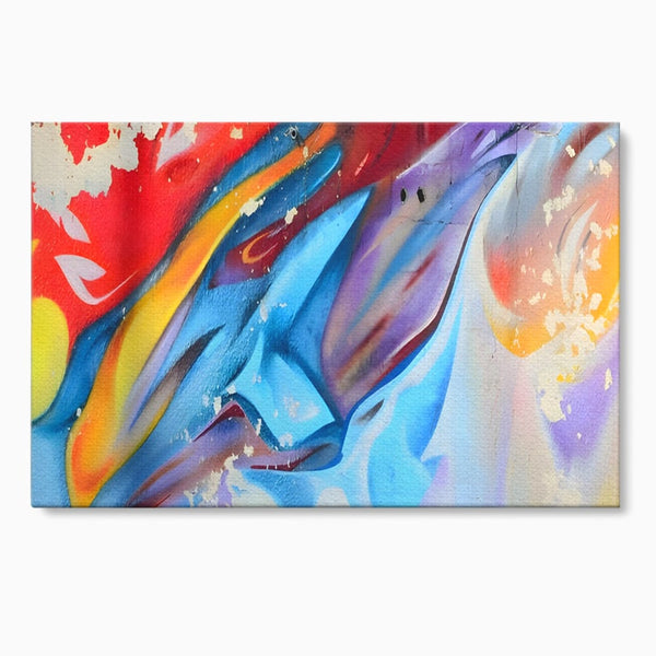 Tablou Canvas Premium LuxCanva® A1223, Multicolor , Decorativ, Dormitor, Colorat, Abstract, Albastru, Living, Culori Vibrante