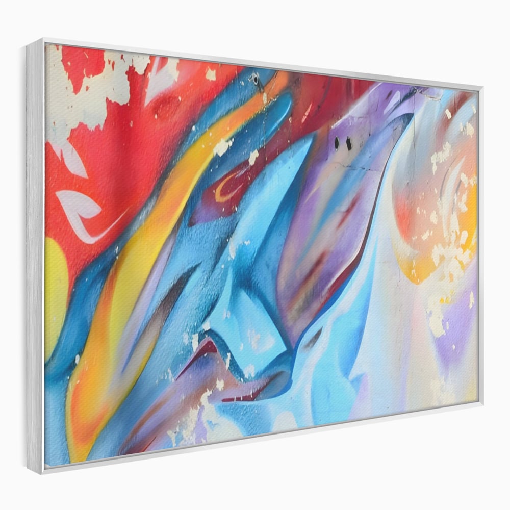 Tablou Canvas Premium LuxCanva® A1223, Multicolor , Decorativ, Dormitor, Colorat, Abstract, Albastru, Living, Culori Vibrante