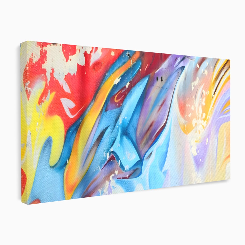 Tablou Canvas Premium LuxCanva® A1223, Multicolor , Decorativ, Dormitor, Colorat, Abstract, Albastru, Living, Culori Vibrante