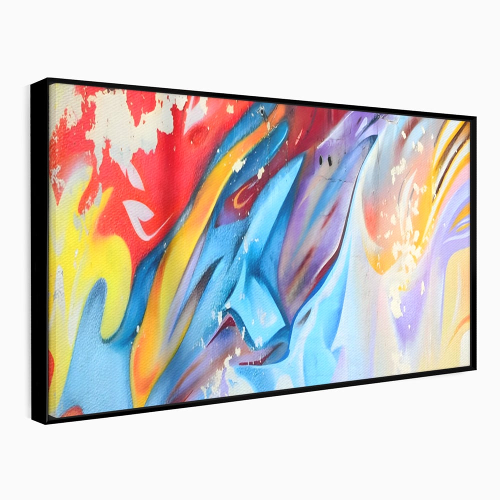 Tablou Canvas Premium LuxCanva® A1223, Multicolor , Decorativ, Dormitor, Colorat, Abstract, Albastru, Living, Culori Vibrante