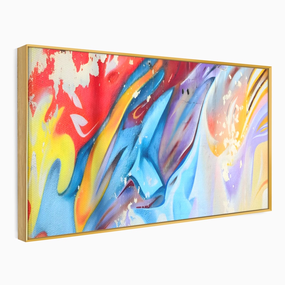 Tablou Canvas Premium LuxCanva® A1223, Multicolor , Decorativ, Dormitor, Colorat, Abstract, Albastru, Living, Culori Vibrante