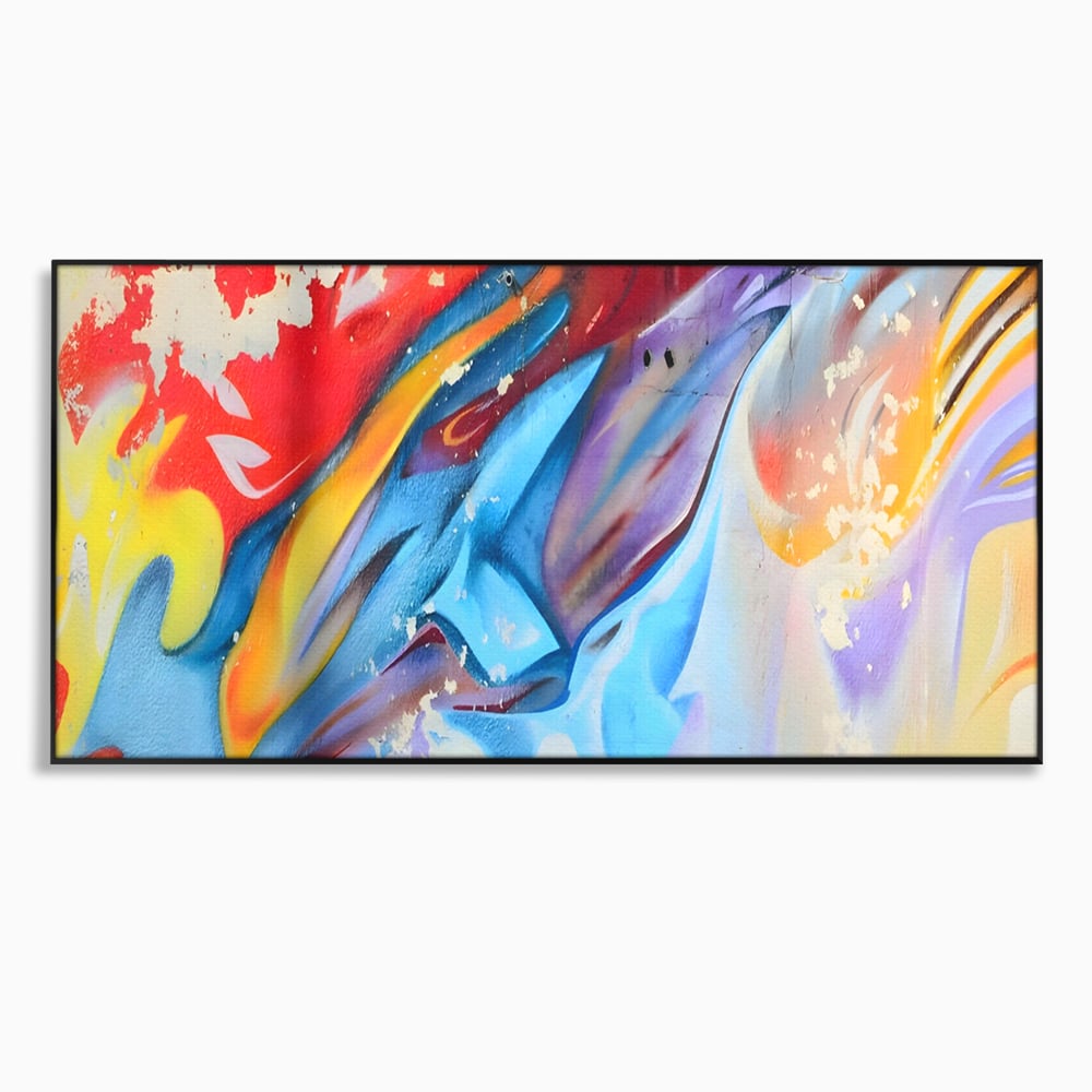 Tablou Canvas Premium LuxCanva® A1223, Multicolor , Decorativ, Dormitor, Colorat, Abstract, Albastru, Living, Culori Vibrante