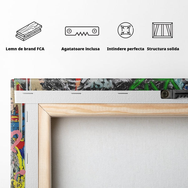 Tablou Canvas Premium LuxCanva® A1224, The King Lion , Decorativ, Dormitor, Leu, Regele Junglei, Colorat, Salvador Dalí, Living, Culori Vibrante