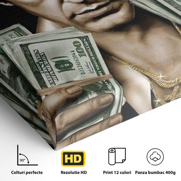 Leinwandbilder Leinwandbilder Premium LuxCanva® A1226, Al Pacino , Dekorativ, Wohnen, Tony Montana, Scarface, Film, Schauspieler, Dollar, Kräftige Farben
