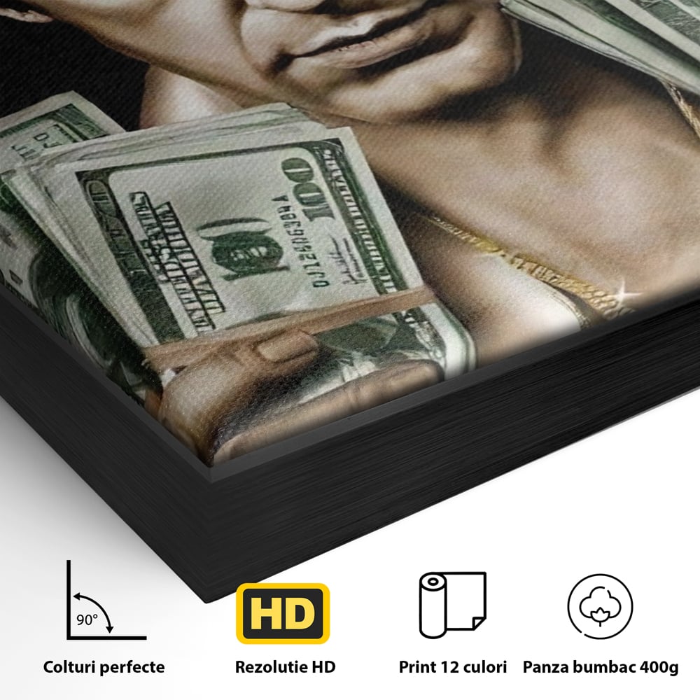 Leinwandbilder Leinwandbilder Premium LuxCanva® A1226, Al Pacino , Dekorativ, Wohnen, Tony Montana, Scarface, Film, Schauspieler, Dollar, Kräftige Farben