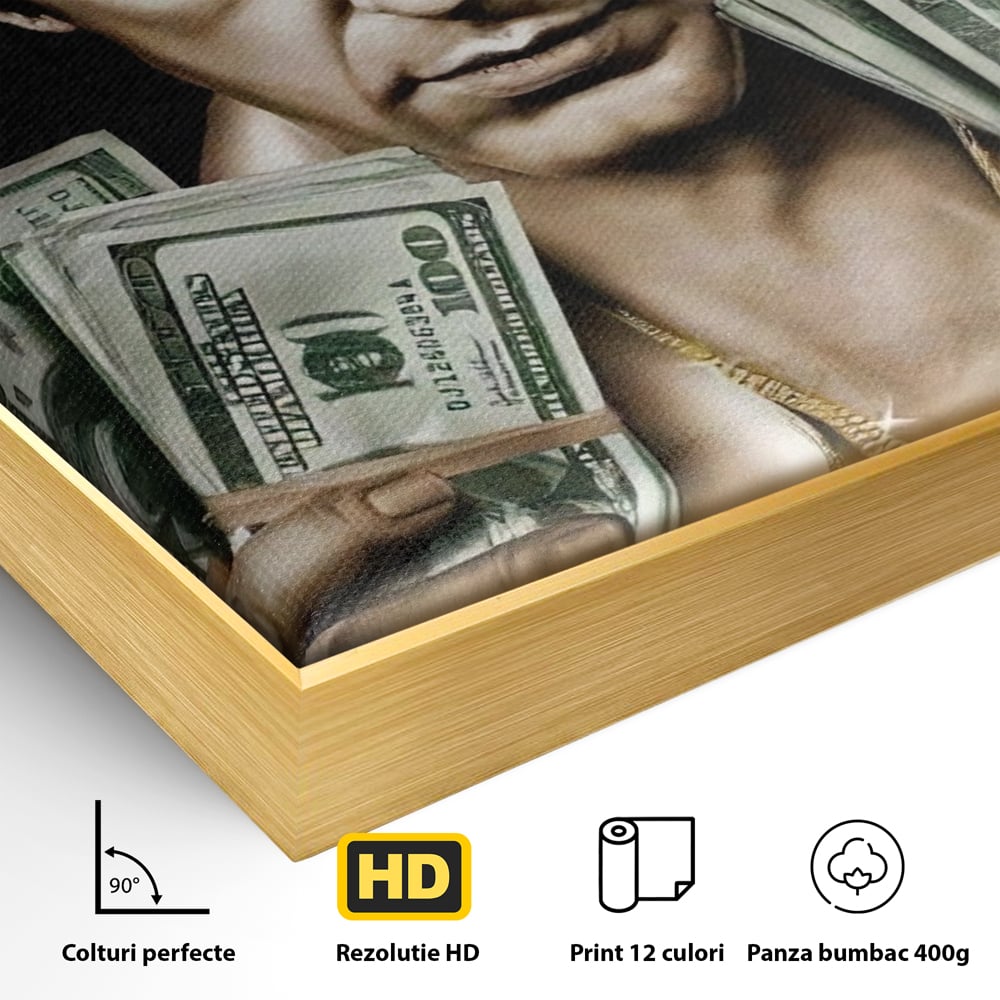 Leinwandbilder Leinwandbilder Premium LuxCanva® A1226, Al Pacino , Dekorativ, Wohnen, Tony Montana, Scarface, Film, Schauspieler, Dollar, Kräftige Farben