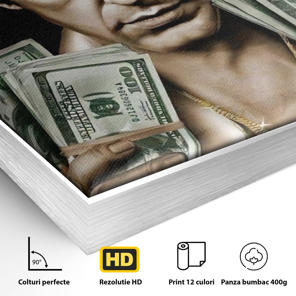 Leinwandbilder Leinwandbilder Premium LuxCanva® A1226, Al Pacino , Dekorativ, Wohnen, Tony Montana, Scarface, Film, Schauspieler, Dollar, Kräftige Farben
