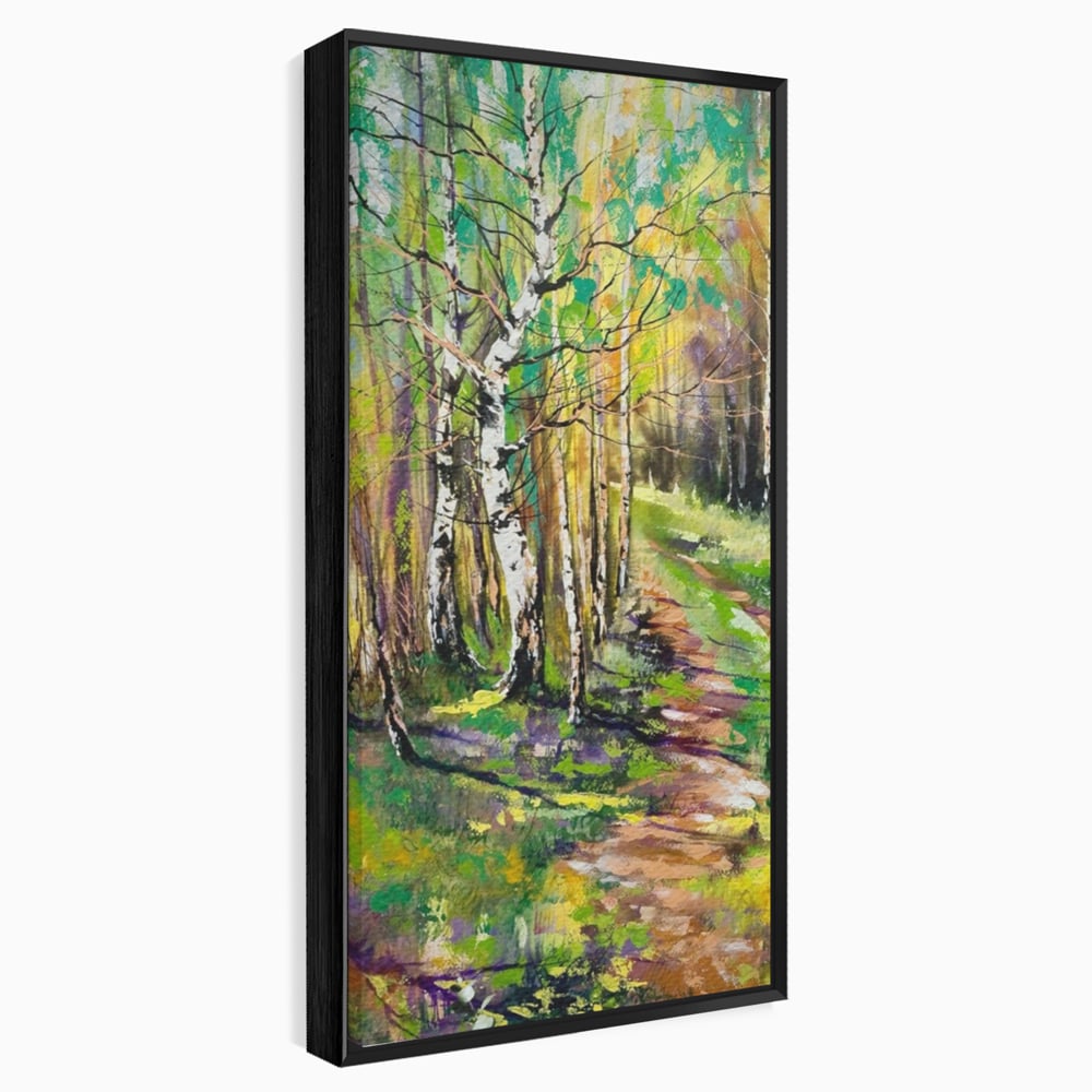 Tablou Canvas Premium LuxCanva® A1228, Green Forest , Decorativ, Dormitor, Padure, Verde, Natura, Copaci, Living, Culori Vibrante