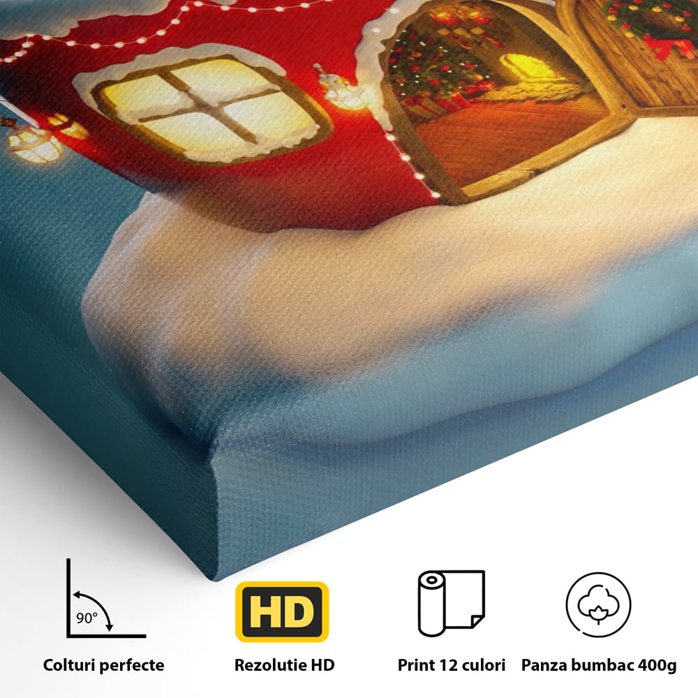Tablou Canvas Premium LuxCanva® A1230, Christmas Mug , Decorativ, Dormitor, Craciun, Sarbaori, Brad, Cana, Living, Culori Vibrante