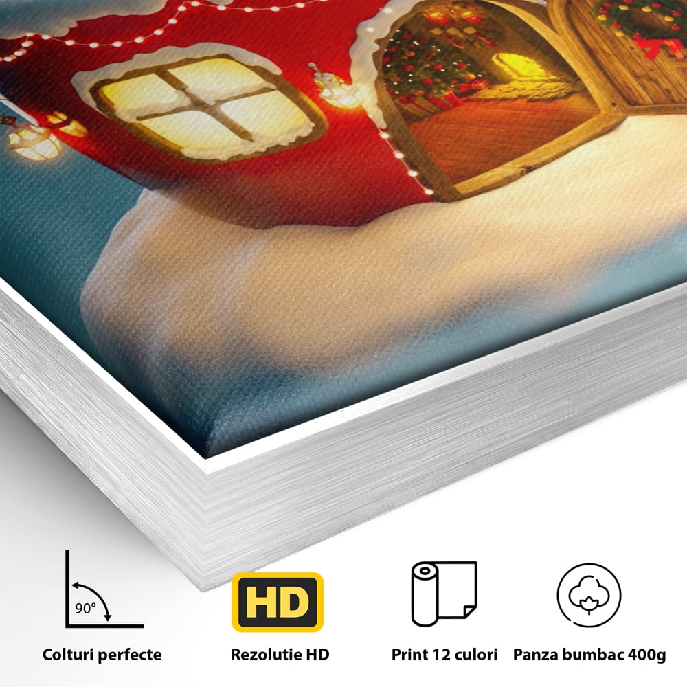 Tablou Canvas Premium LuxCanva® A1230, Christmas Mug , Decorativ, Dormitor, Craciun, Sarbaori, Brad, Cana, Living, Culori Vibrante