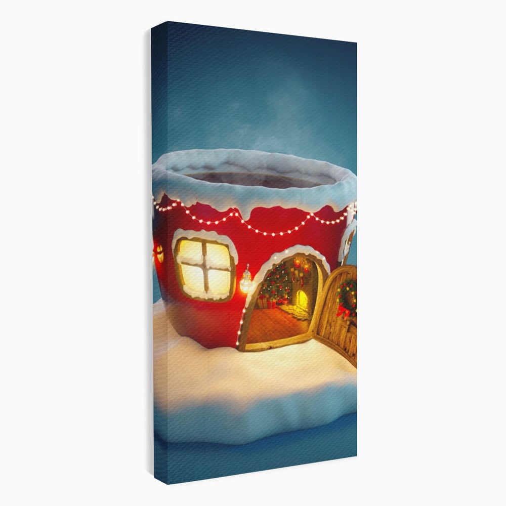 Tablou Canvas Premium LuxCanva® A1230, Christmas Mug , Decorativ, Dormitor, Craciun, Sarbaori, Brad, Cana, Living, Culori Vibrante