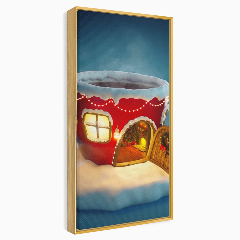 Tablou Canvas Premium LuxCanva® A1230, Christmas Mug , Decorativ, Dormitor, Craciun, Sarbaori, Brad, Cana, Living, Culori Vibrante