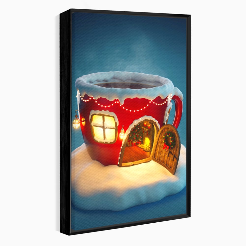 Tablou Canvas Premium LuxCanva® A1230, Christmas Mug , Decorativ, Dormitor, Craciun, Sarbaori, Brad, Cana, Living, Culori Vibrante