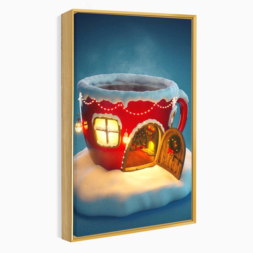 Tablou Canvas Premium LuxCanva® A1230, Christmas Mug , Decorativ, Dormitor, Craciun, Sarbaori, Brad, Cana, Living, Culori Vibrante