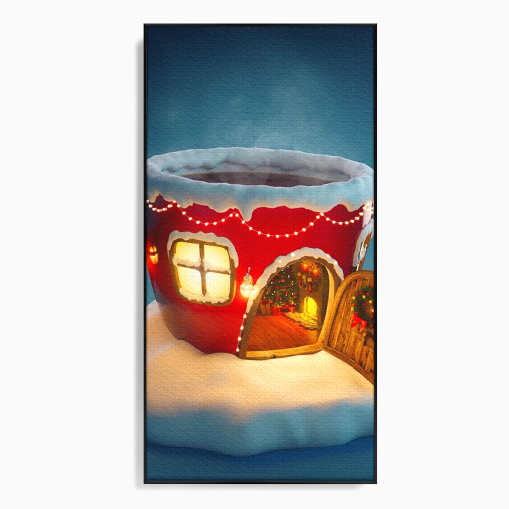 Tablou Canvas Premium LuxCanva® A1230, Christmas Mug , Decorativ, Dormitor, Craciun, Sarbaori, Brad, Cana, Living, Culori Vibrante