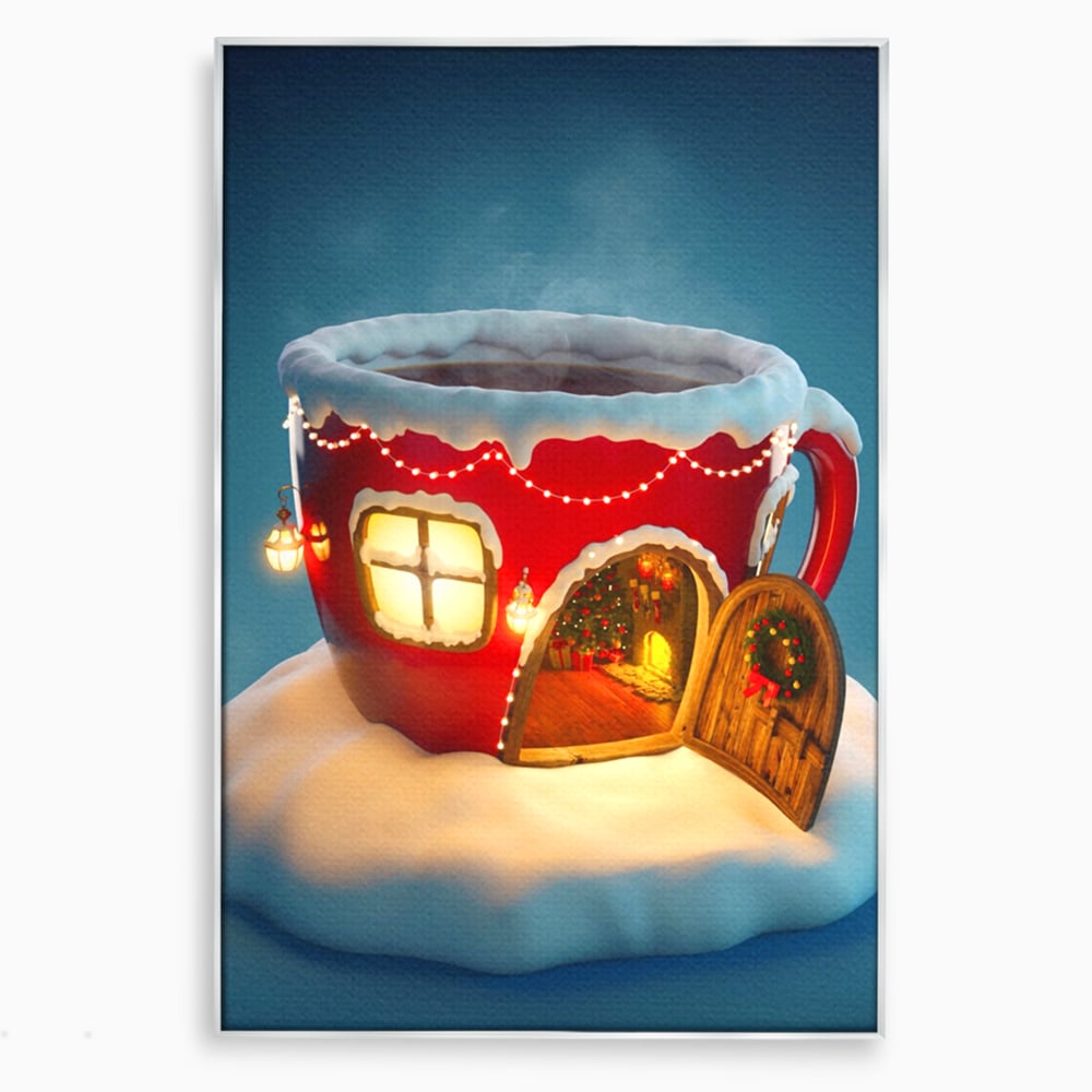 Tablou Canvas Premium LuxCanva® A1230, Christmas Mug , Decorativ, Dormitor, Craciun, Sarbaori, Brad, Cana, Living, Culori Vibrante
