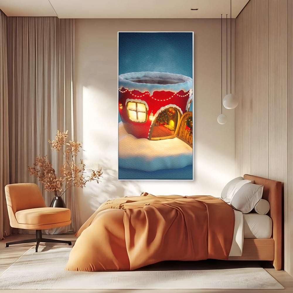 Tablou Canvas Premium LuxCanva® A1230, Christmas Mug , Decorativ, Dormitor, Craciun, Sarbaori, Brad, Cana, Living, Culori Vibrante