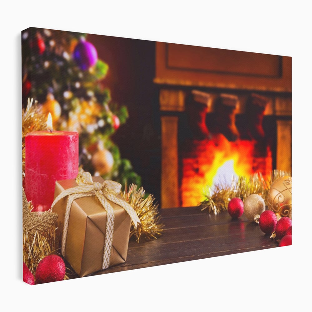 Tablou Canvas Premium LuxCanva® A1231, Christmas Gift , Decorativ, Dormitor, Craciun, Sarbaori, Brad, Cadouri, Globuri, Living, Culori Vibrante