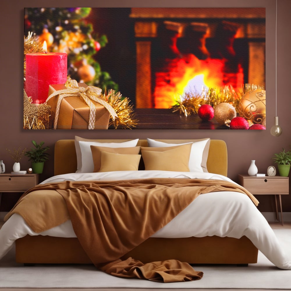 Tablou Canvas Premium LuxCanva® A1231, Christmas Gift , Decorativ, Dormitor, Craciun, Sarbaori, Brad, Cadouri, Globuri, Living, Culori Vibrante