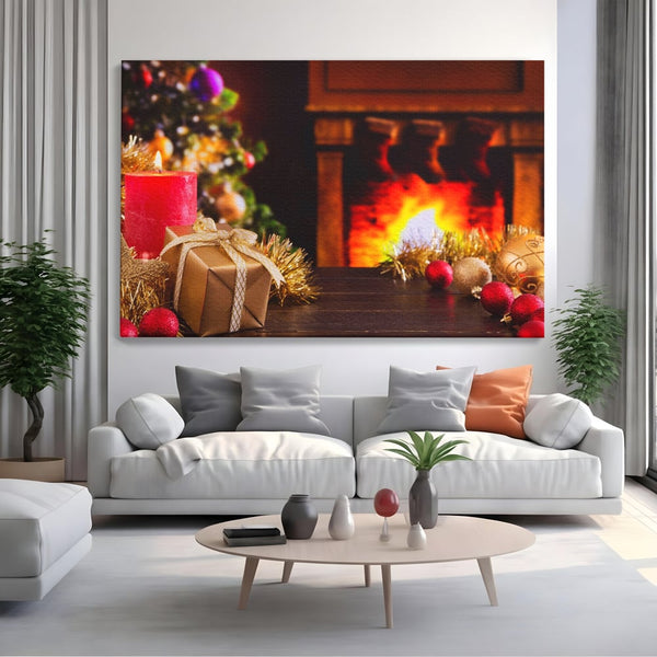 Tablou Canvas Premium LuxCanva® A1231, Christmas Gift , Decorativ, Dormitor, Craciun, Sarbaori, Brad, Cadouri, Globuri, Living, Culori Vibrante