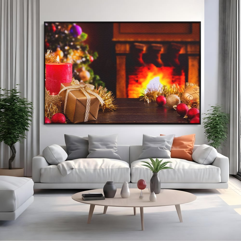 Tablou Canvas Premium LuxCanva® A1231, Christmas Gift , Decorativ, Dormitor, Craciun, Sarbaori, Brad, Cadouri, Globuri, Living, Culori Vibrante