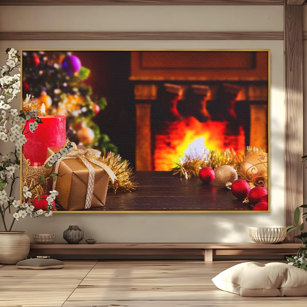 Tablou Canvas Premium LuxCanva® A1231, Christmas Gift , Decorativ, Dormitor, Craciun, Sarbaori, Brad, Cadouri, Globuri, Living, Culori Vibrante