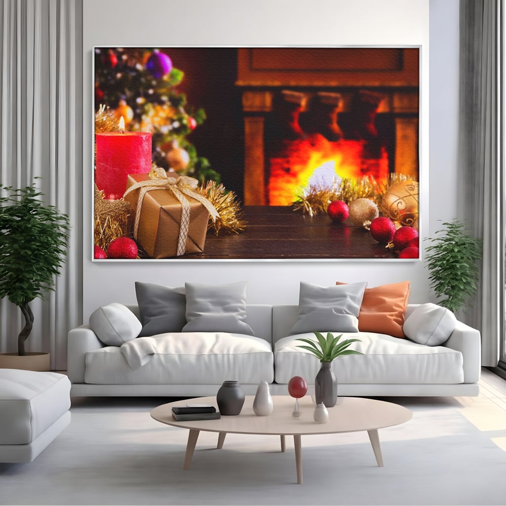Tablou Canvas Premium LuxCanva® A1231, Christmas Gift , Decorativ, Dormitor, Craciun, Sarbaori, Brad, Cadouri, Globuri, Living, Culori Vibrante